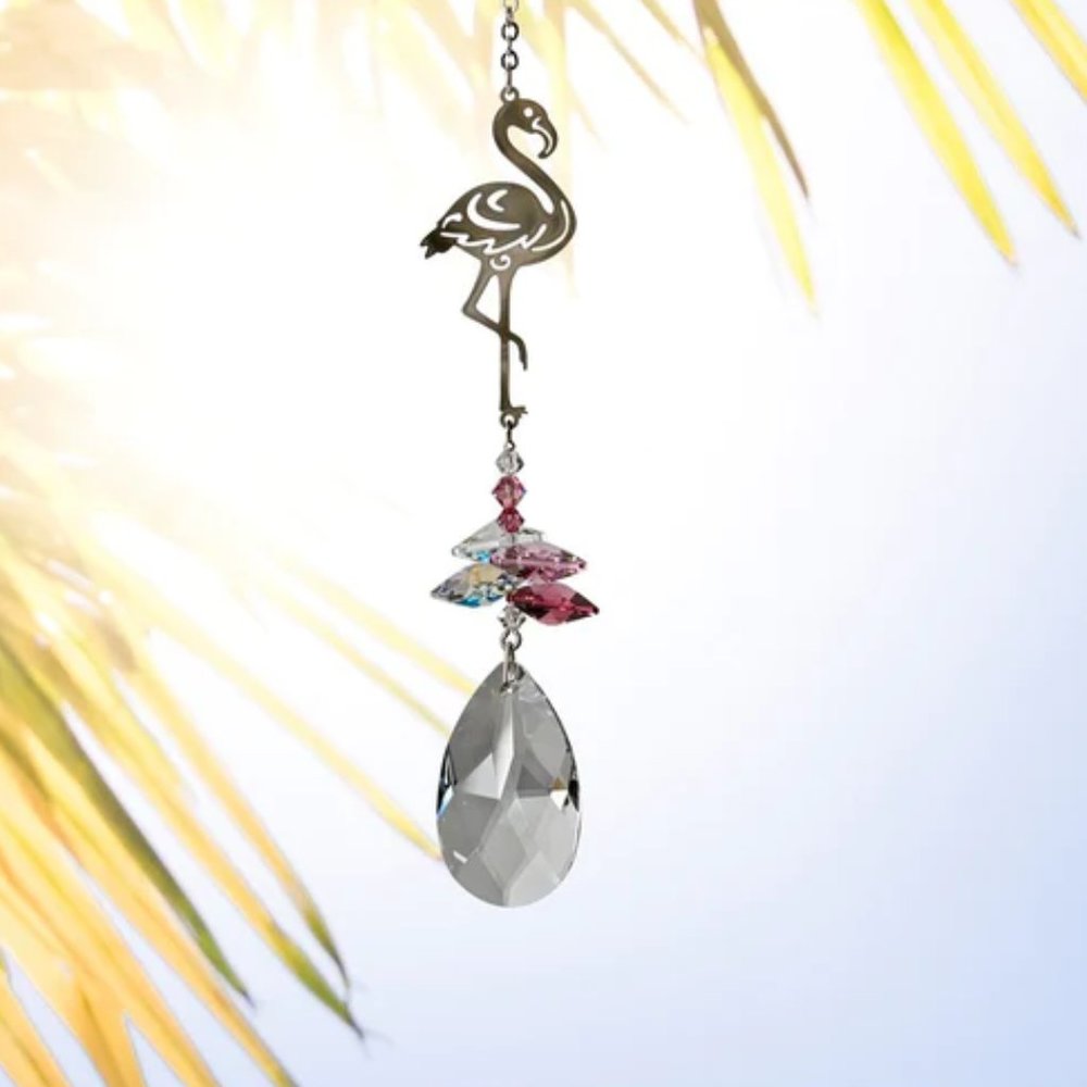 Crystal Fantasy Flamingo Suncatcher